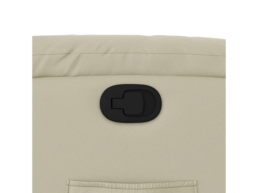 Sillón de relax | Sillón reclinable de cuero sintético crema SHL5724