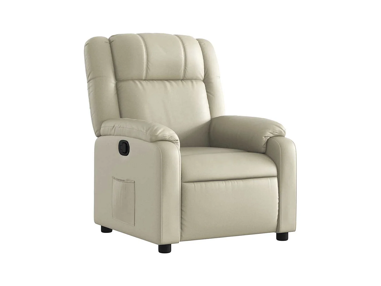 Fauteuil inclinable-Fauteuil salon Crème Similicuir SHL4440