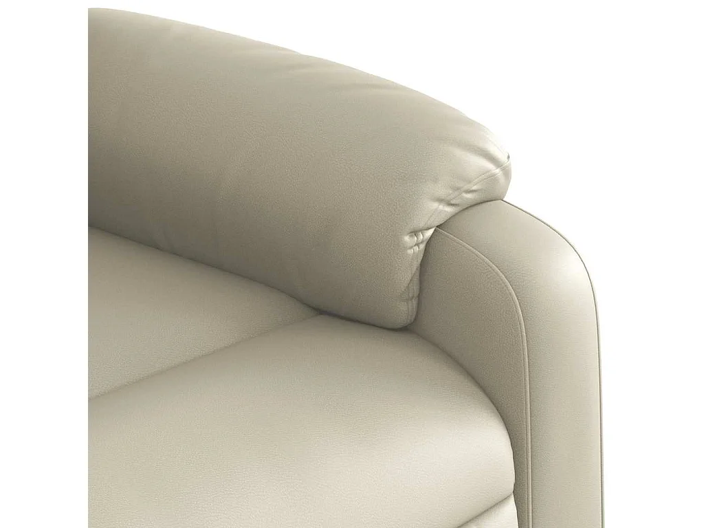 Relaxsessel | Lounge Sessel für Wohnzimmer Creme Kunstleder SHL88925