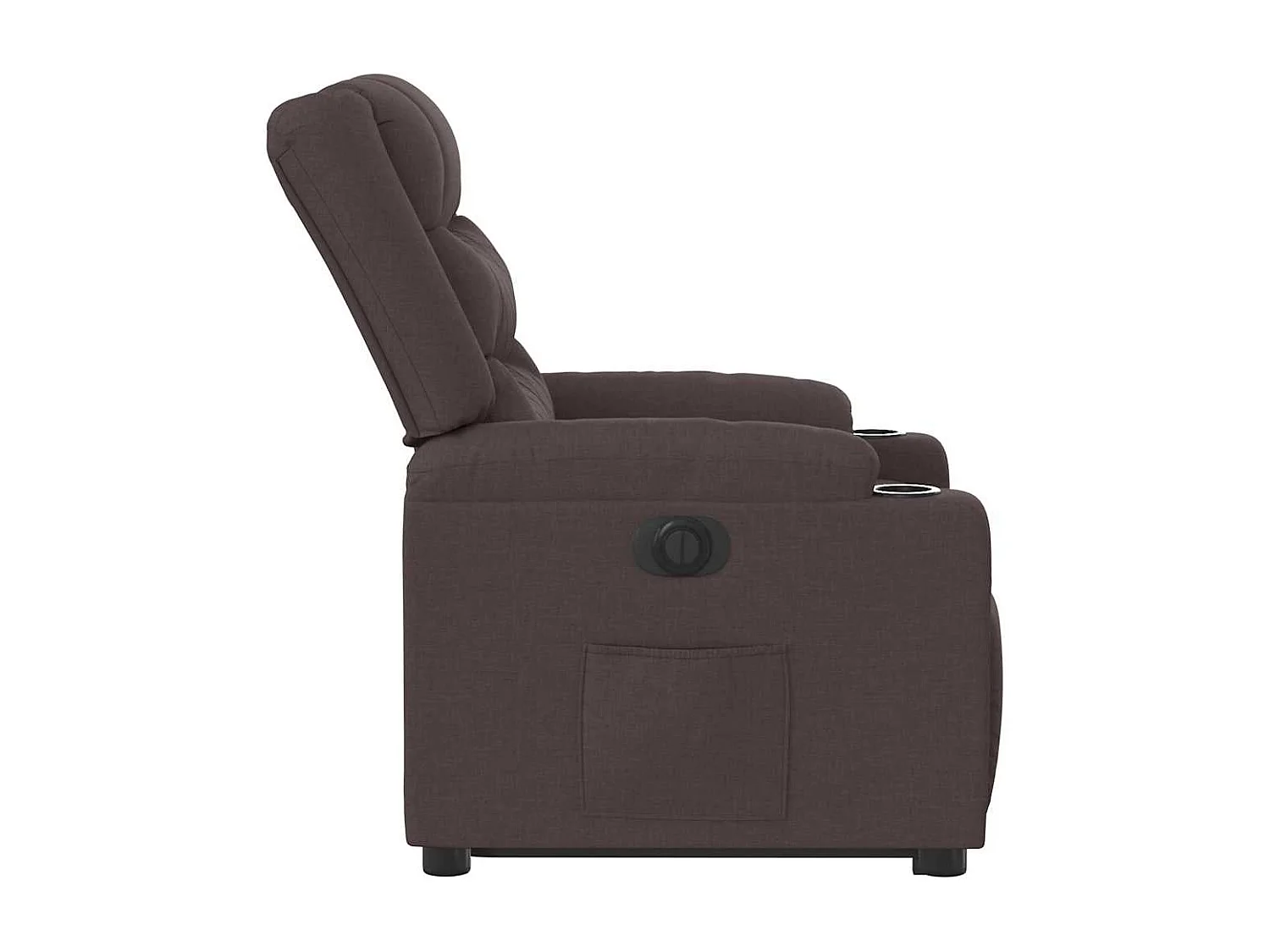 Silla de relax | Sillón eléctrico reclinable elevable de tela marrón oscuro SHL9885