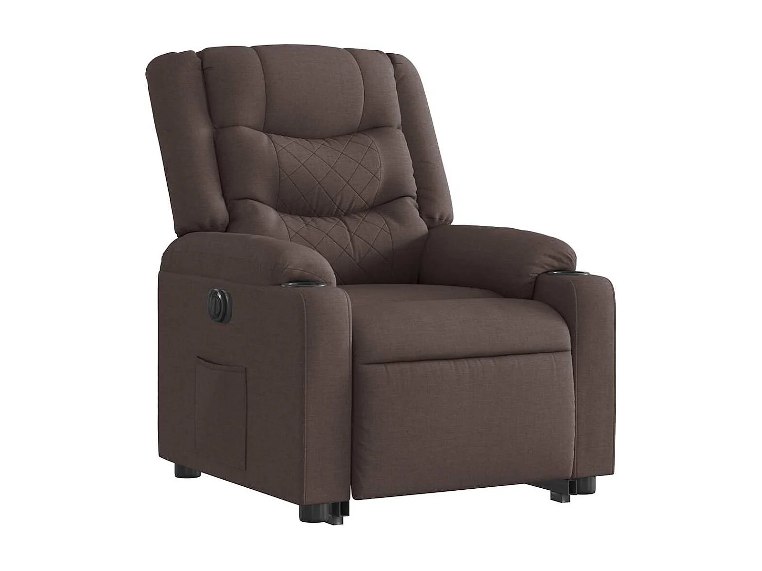 Fauteuil inclinable électrique-Chaise de relax-Fauteuil TV marron foncé tissu SHL5406