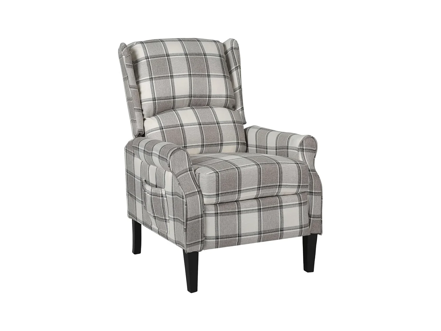 Sillón de salón | Silla reclinable de tela gris SHL9458