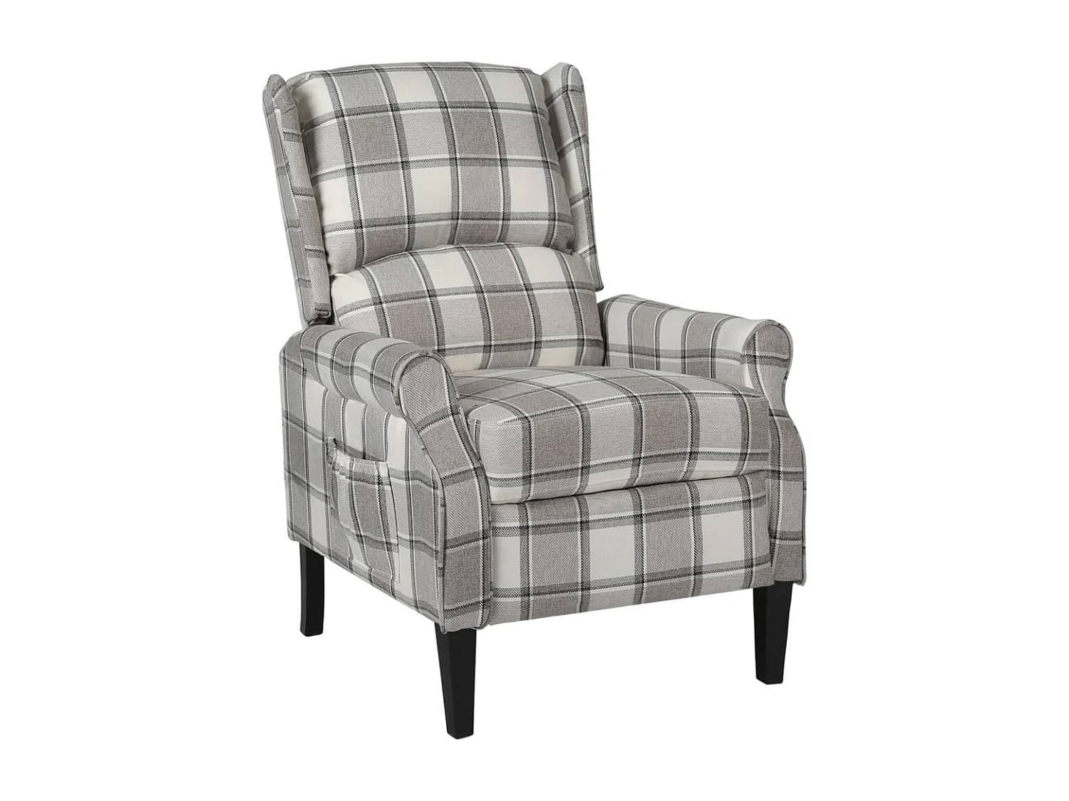 Fauteuil salon-Chaise d'appoint-Fauteuil inclinable Gris Tissu SHL1921