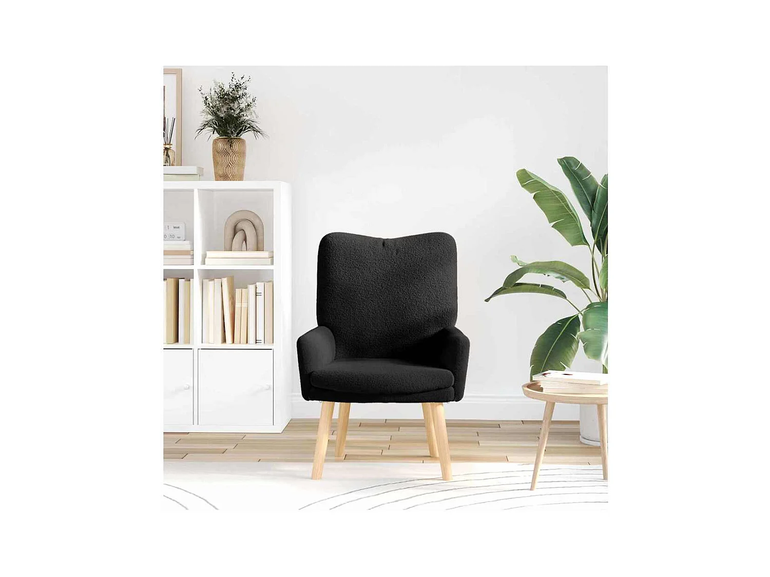 Sillón de relax | Silla Relax | Sillón de salón Negro 63x67x94 cm tela SHL8100