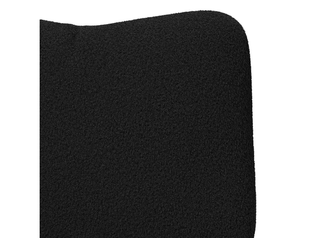 Relaxsessel | Lounge Sessel für Wohnzimmer Schwarz 63x67x94 cm Sherpa-Stoff SHL4381