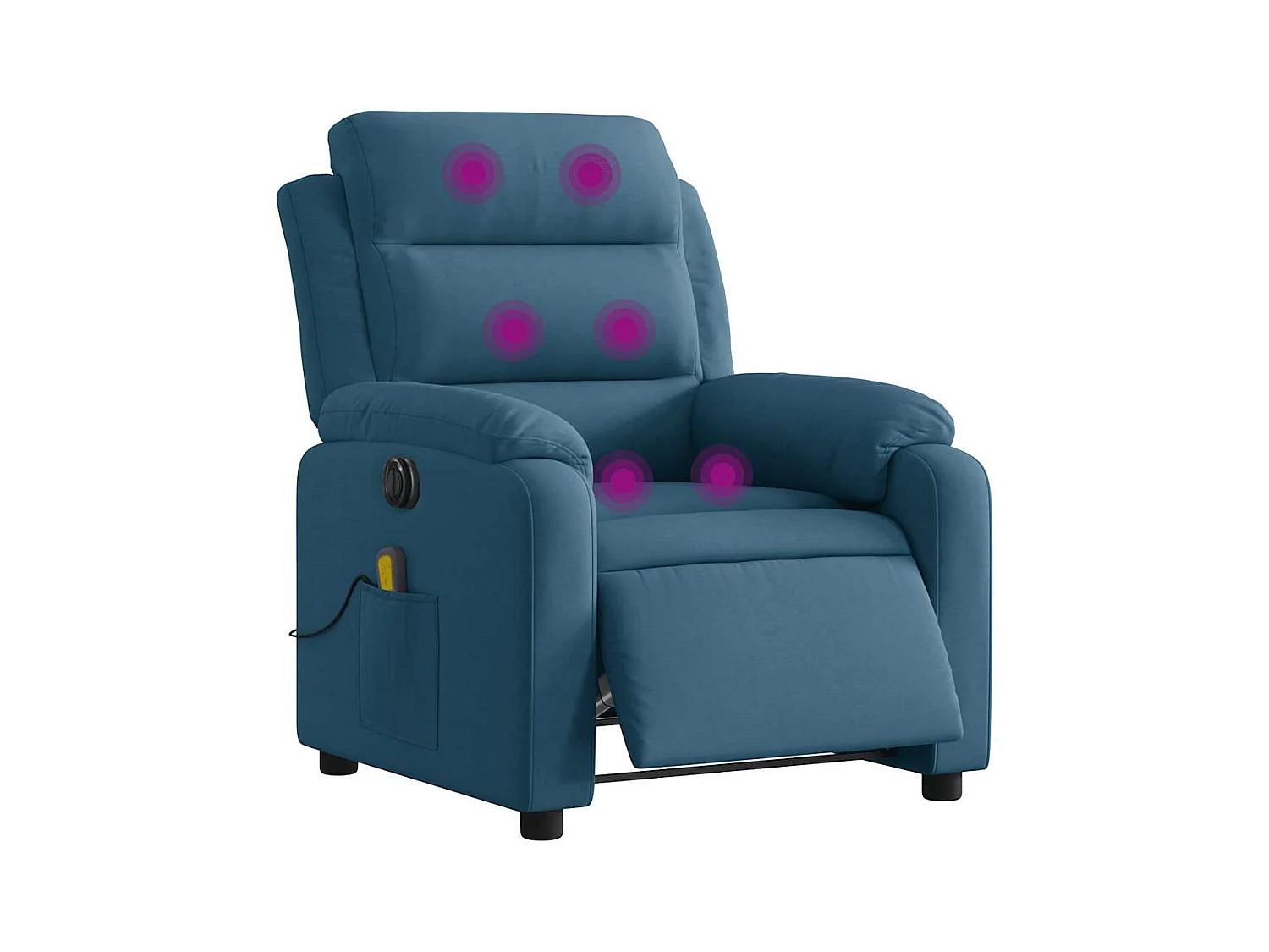 Sillón de relax | Sillón reclinable de masaje eléctrico terciopelo azul SHL2813