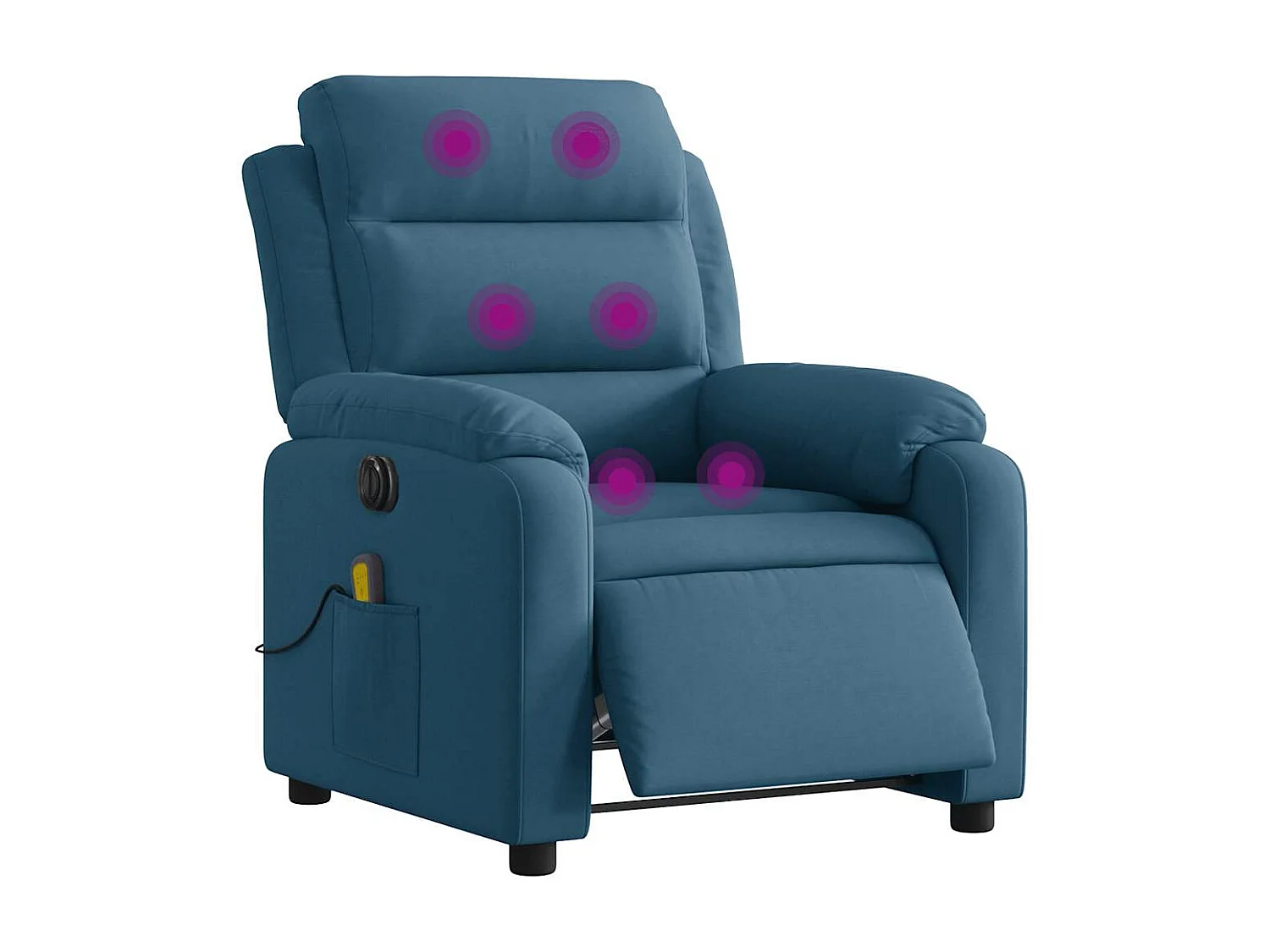 Fauteuil inclinable électrique-Chaise-Fauteuil de Massage bleu velours SHL950