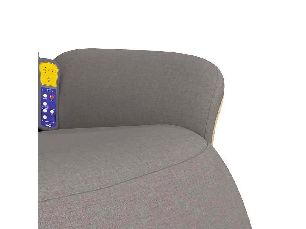 Sillón de relax | Sillón reclinable de masaje con reposapiés tela gris taupe SHL5041