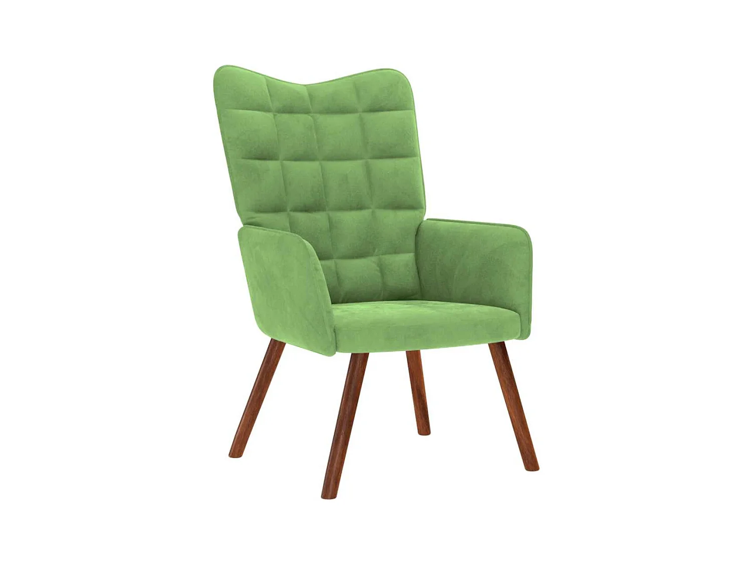 Sillón de relax | Silla de relax con reposapiés terciopelo verde claro SHL8645