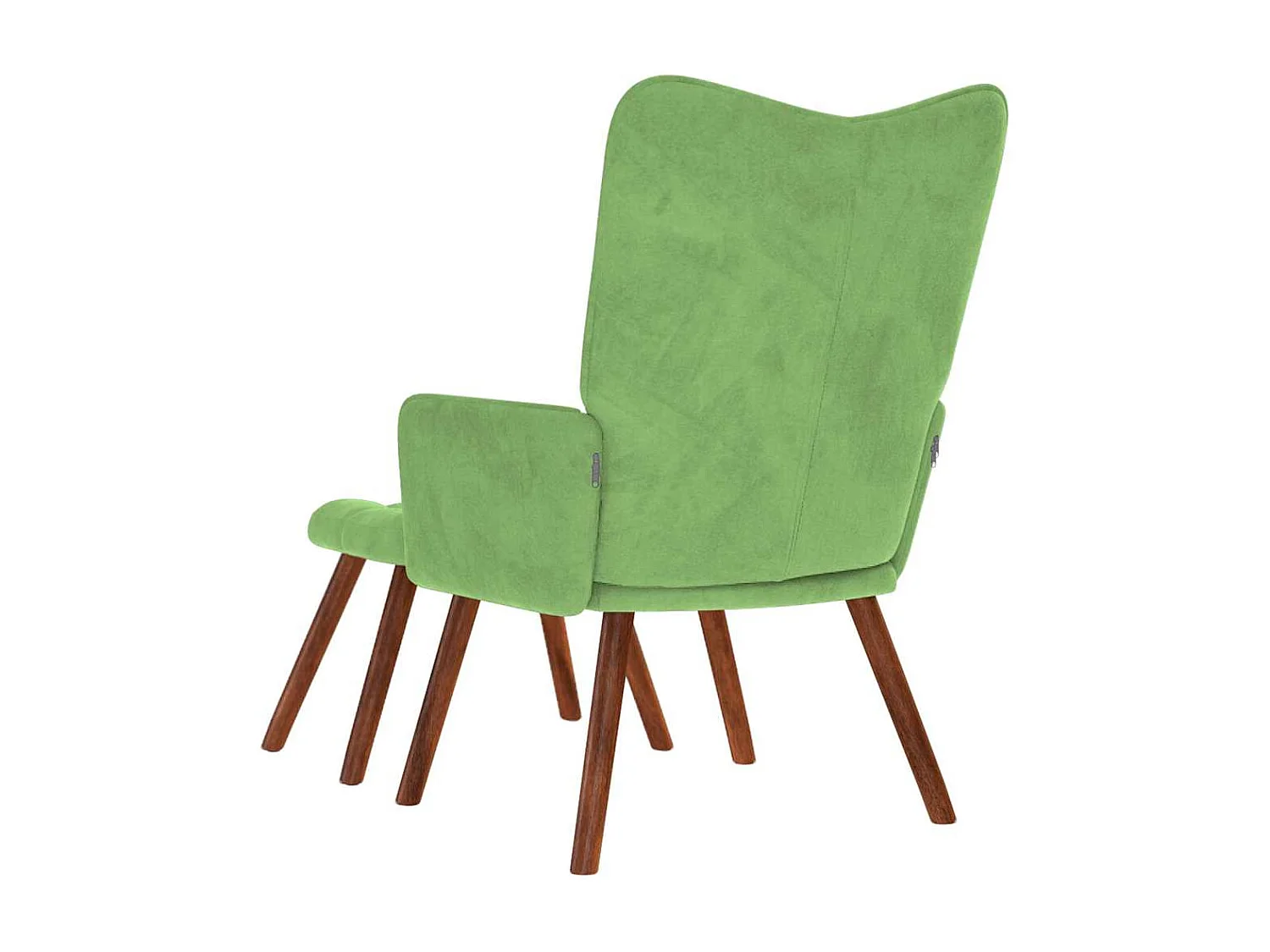 Sillón de relax | Silla de relax con reposapiés terciopelo verde claro SHL8645