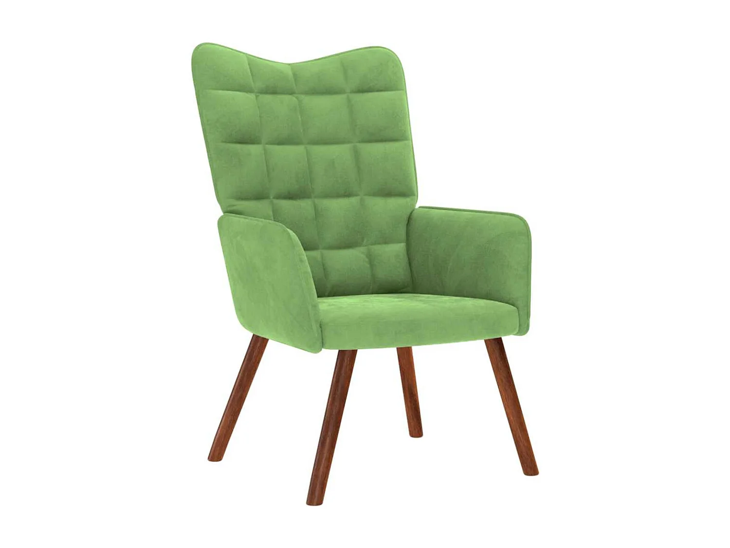 Relaxsessel mit Hocker | Lounge Sessel Hellgrün Samt SHL51538