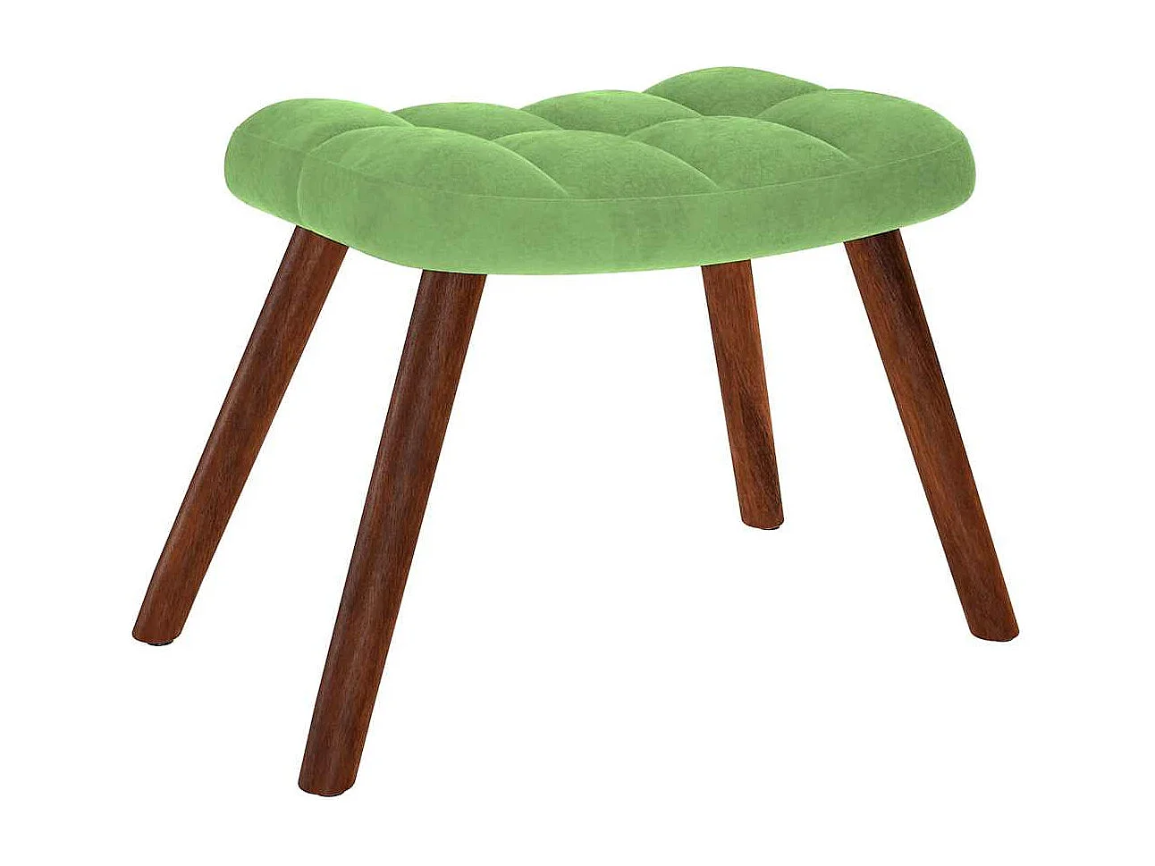 Relaxsessel mit Hocker | Lounge Sessel Hellgrün Samt SHL51538