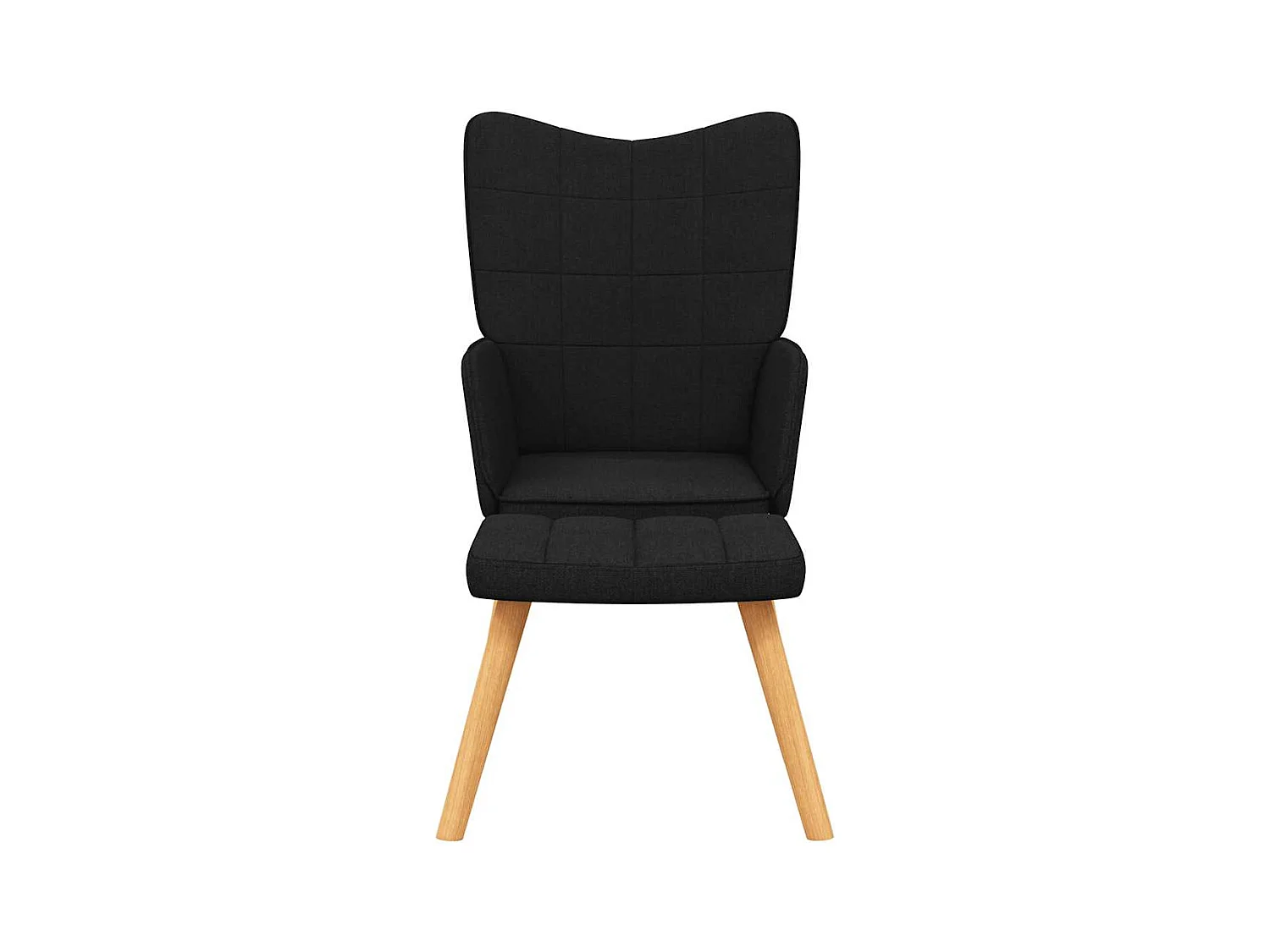 Sillón de relax | Silla de relax con reposapiés tela negro SHL4158
