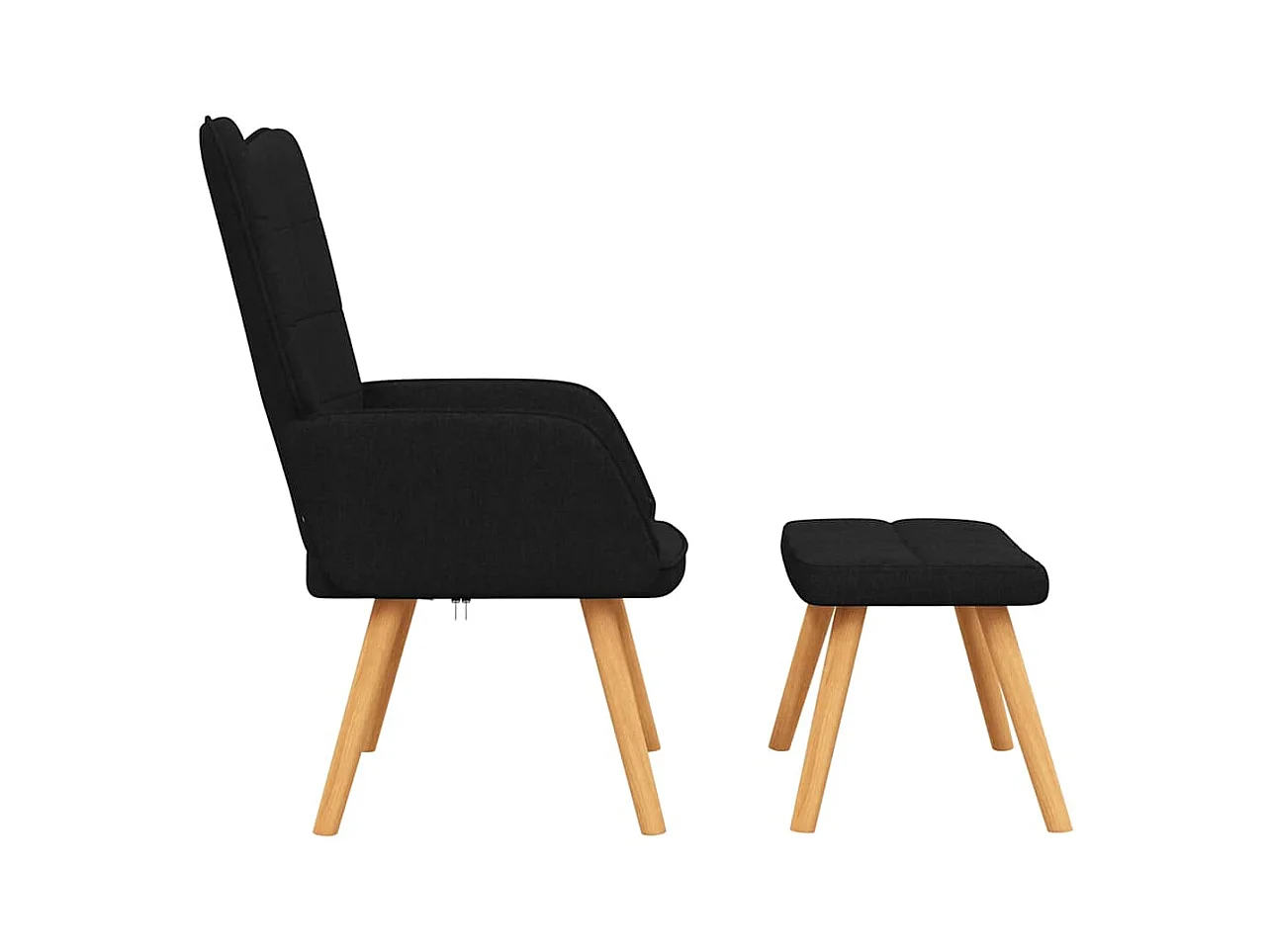 Sillón de relax | Silla de relax con reposapiés tela negro SHL4158