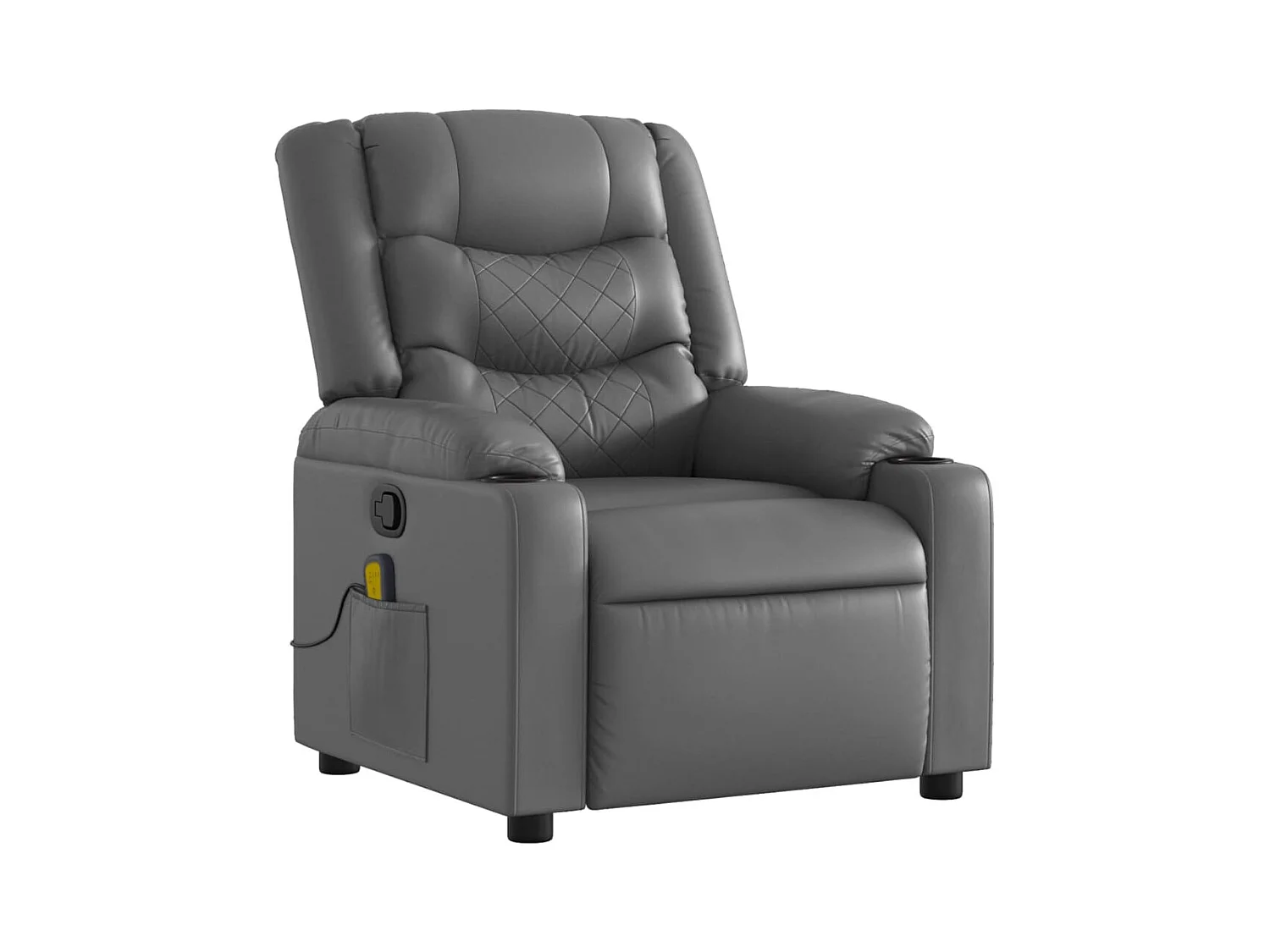 Fauteuil inclinable-Chaise de relax-Fauteuil de Massage gris similicuir SHL2272