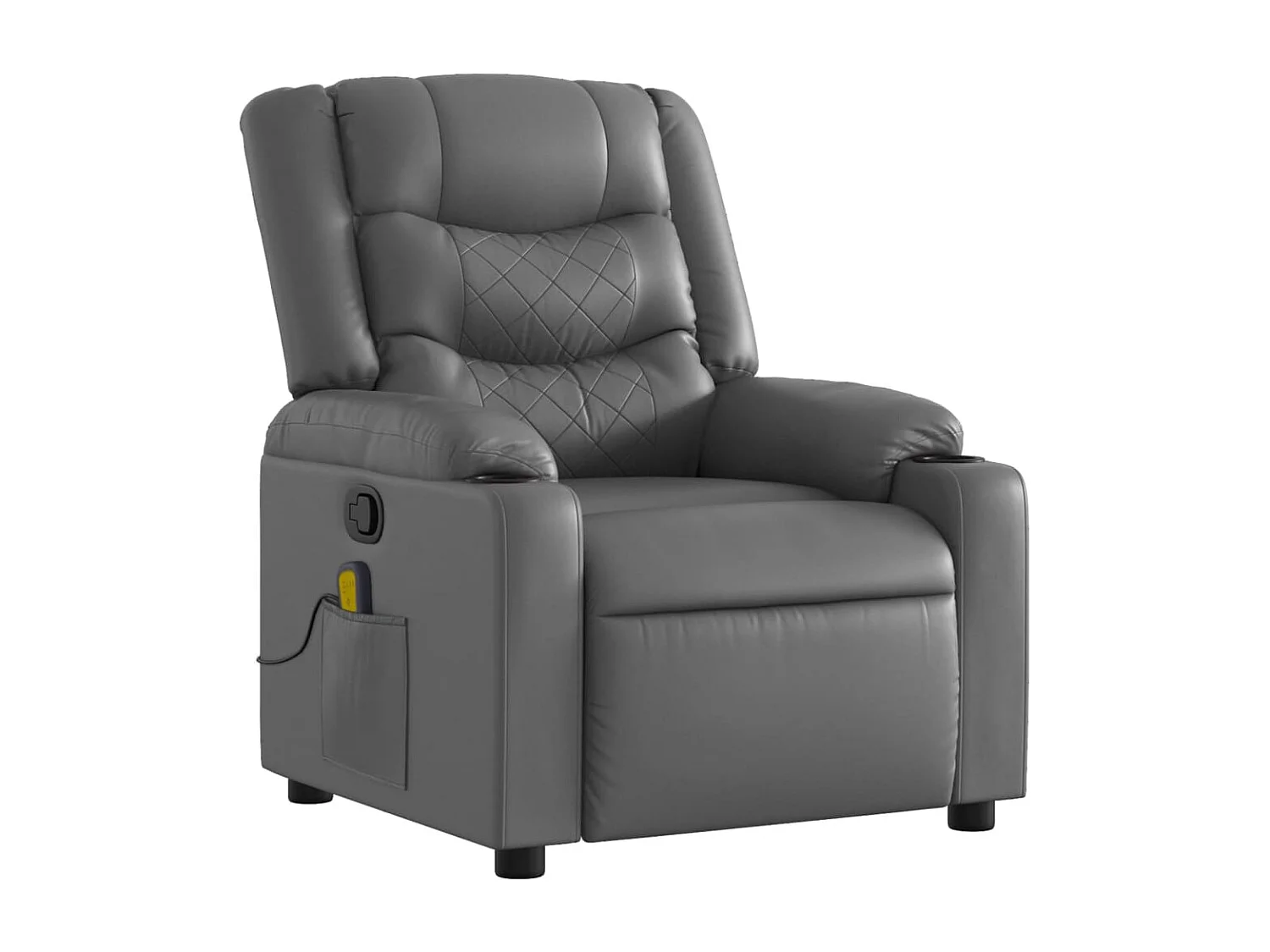 Fauteuil inclinable-Chaise de relax-Fauteuil de Massage gris similicuir SHL2272