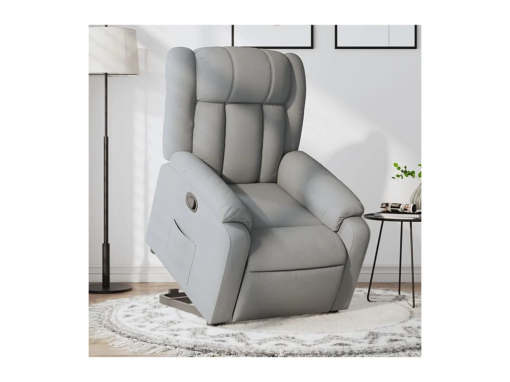 Sillón de relax | Silla | Sillón reclinable elevable de tela gris claro SHL3213