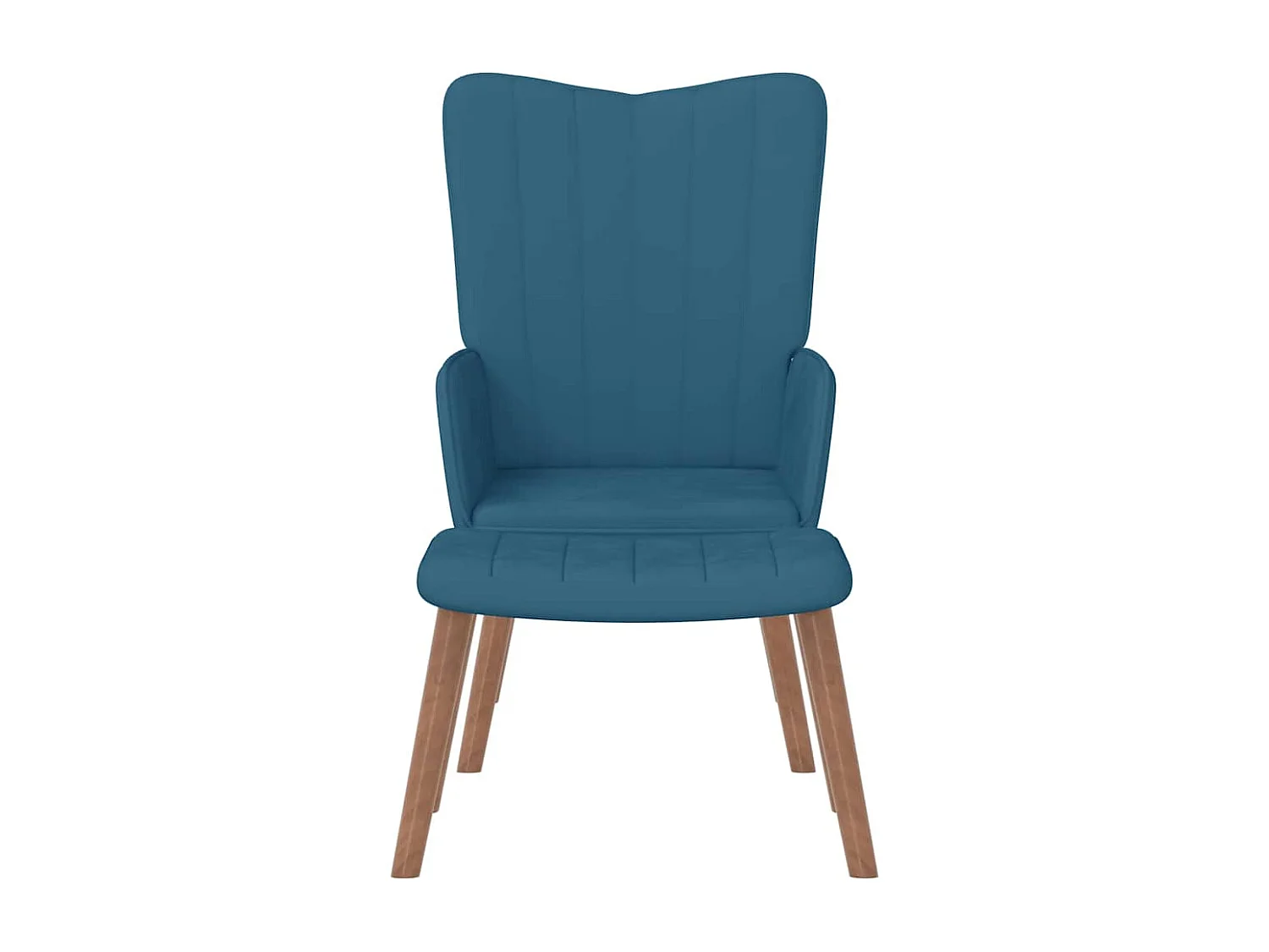 Fauteuil de relaxation moderne avec repose-pied Bleu Velours SHL1174