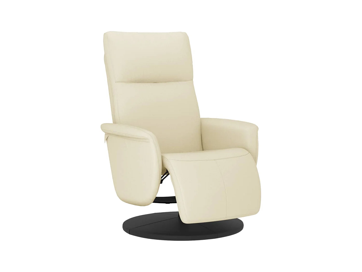 Sillón de relax | Sillón reclinable con reposapiés cuero sintético color crema SHL2664