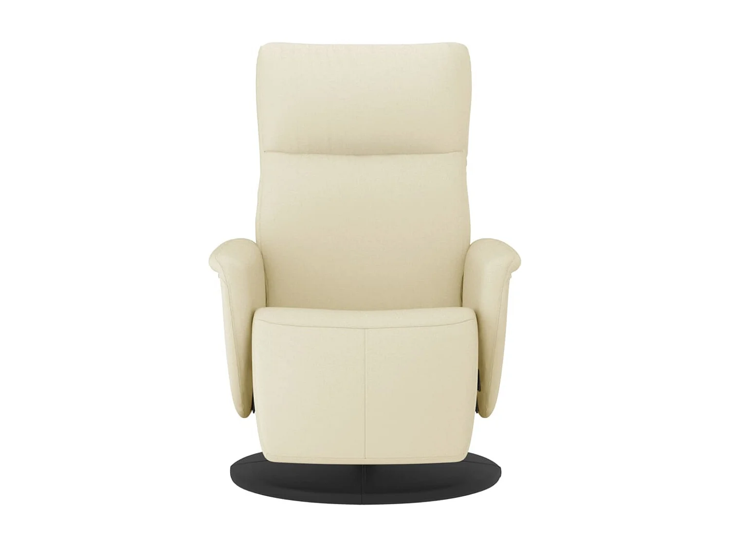 Relaxsessel | Lounge Sessel für Wohnzimmer mit Fußteil Creme Kunstleder SHL34080