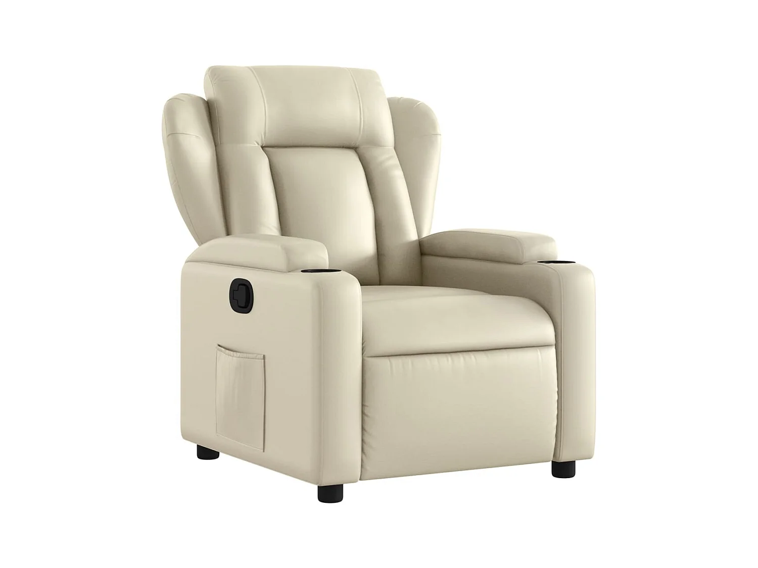 Sillón de relax | Sillón reclinable de cuero sintético crema SHL7022