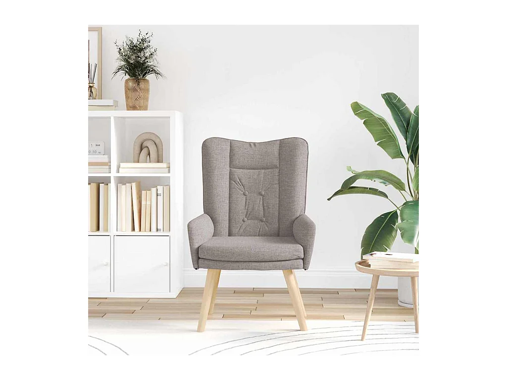 Fauteuil Salon-Chaise de relax Taupe 63x67x94 cm tissu SHL1092