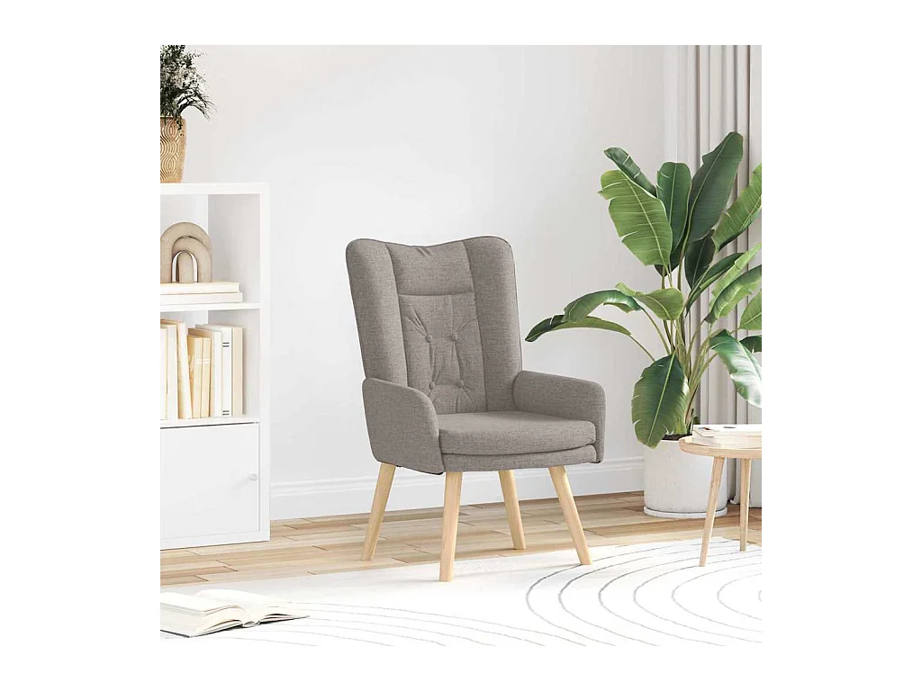 Sillón de relax | Silla Relax | Sillón de salón Taupé 63x67x94 cm tela SHL7312