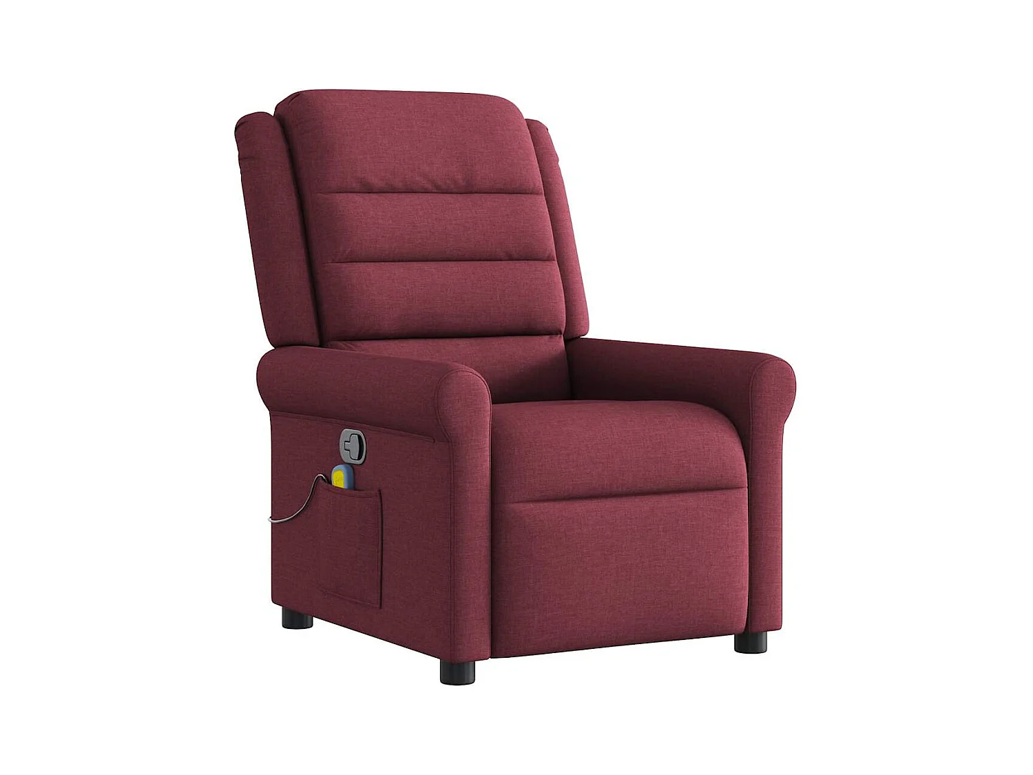 Fauteuil inclinable-Chaise de relax-Fauteuil de Massage Rouge bordeaux Tissu SHL2648