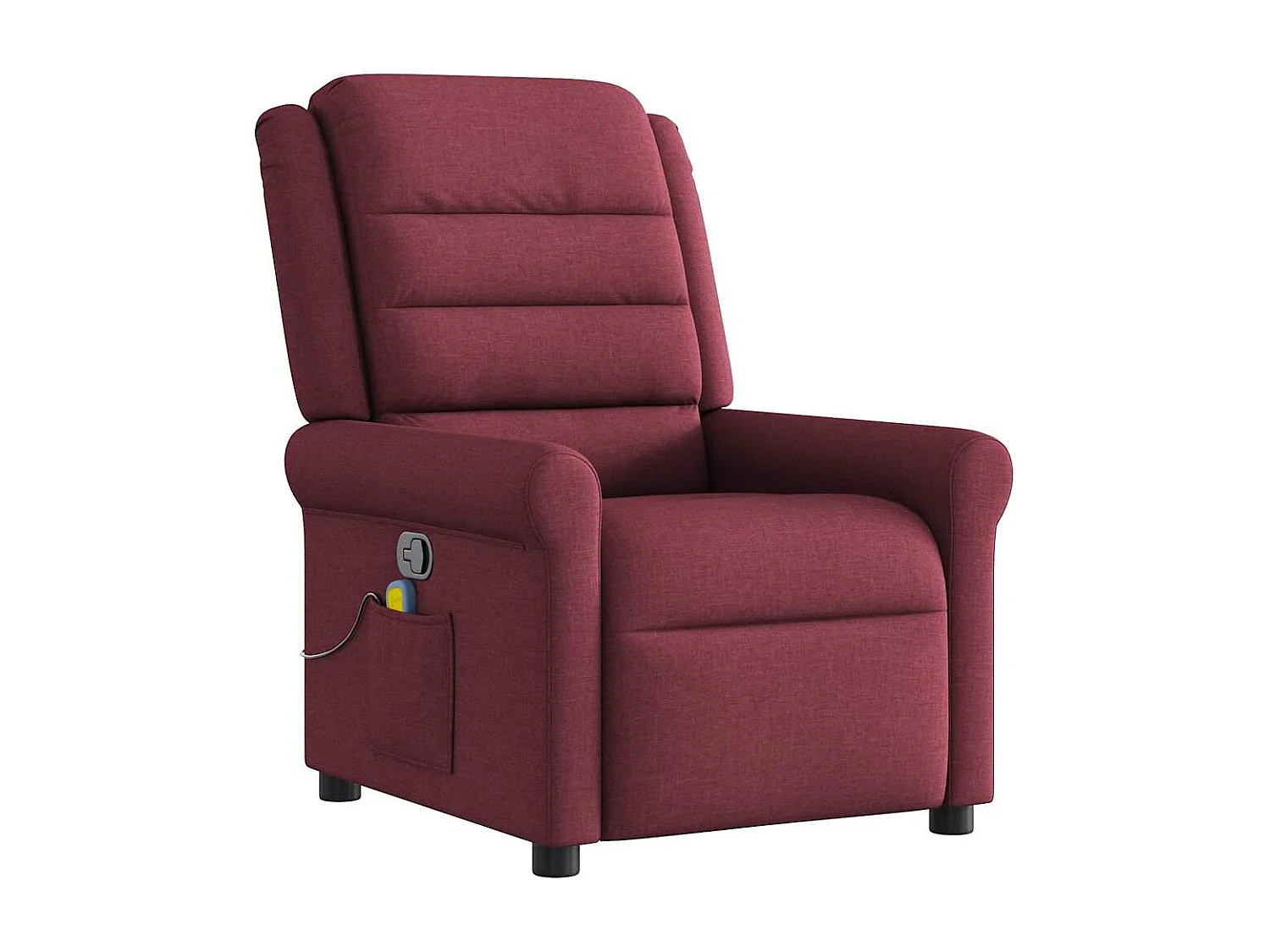 Fauteuil inclinable-Chaise de relax-Fauteuil de Massage Rouge bordeaux Tissu SHL2648