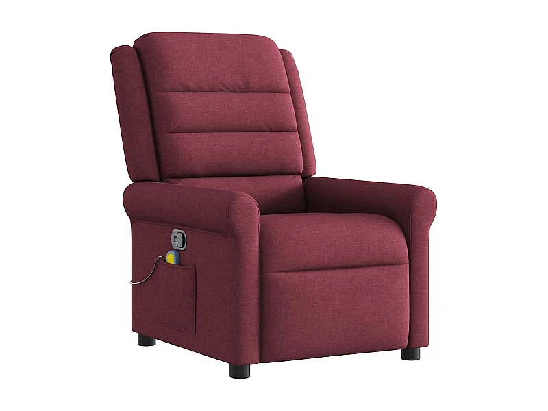 Fauteuil inclinable-Chaise de relax-Fauteuil de Massage Rouge bordeaux Tissu SHL2648
