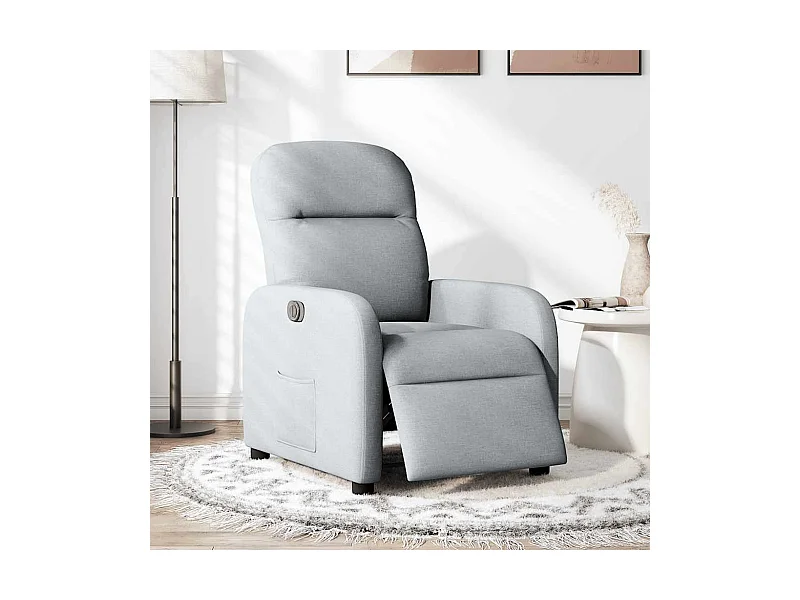 Sillón de relax | Silla | Sillón reclinable eléctrico tela gris claro SHL4067