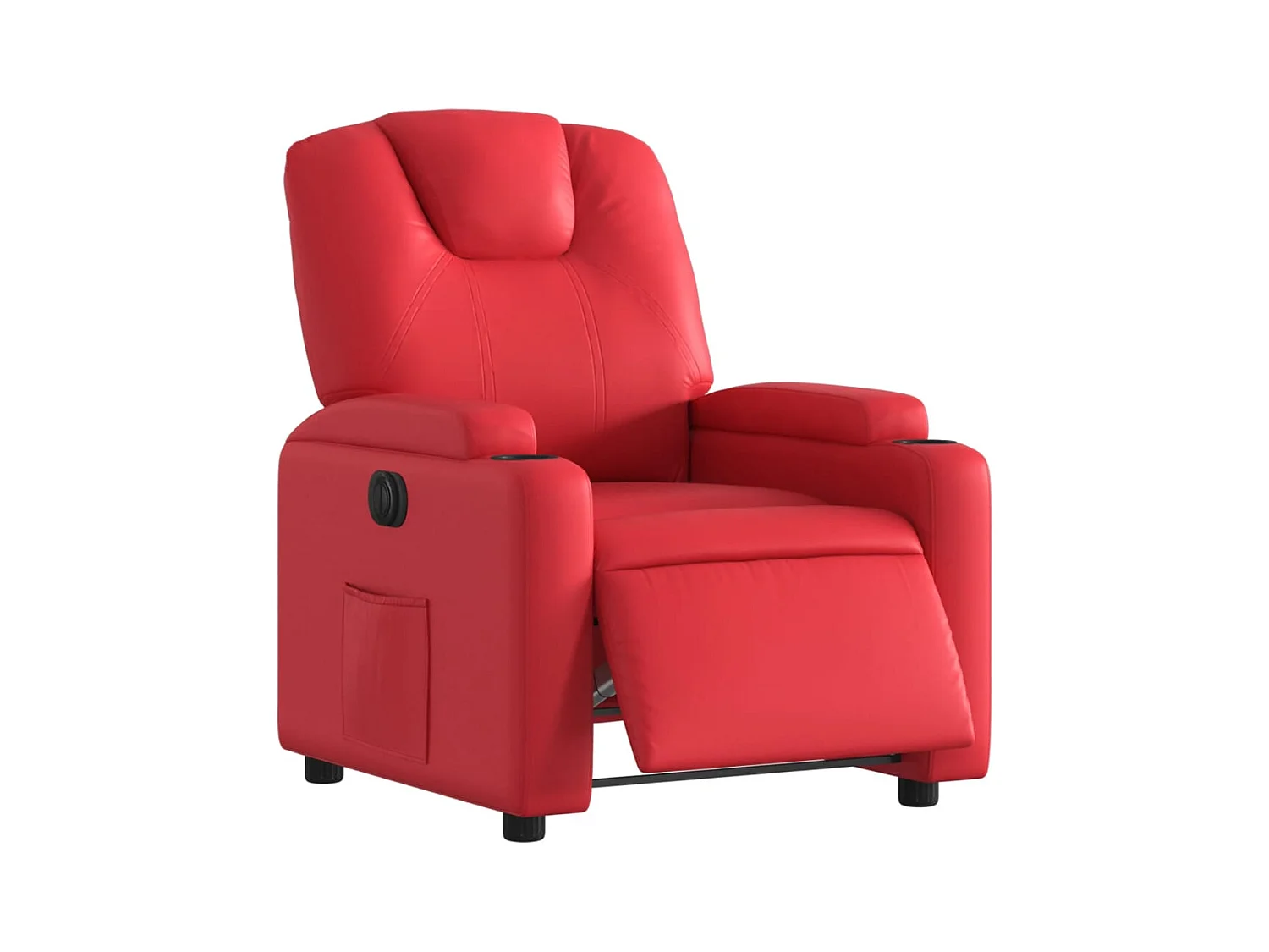 Fauteuil inclinable électrique-Chaise de relax-Fauteuil salon Rouge Similicuir SHL5151