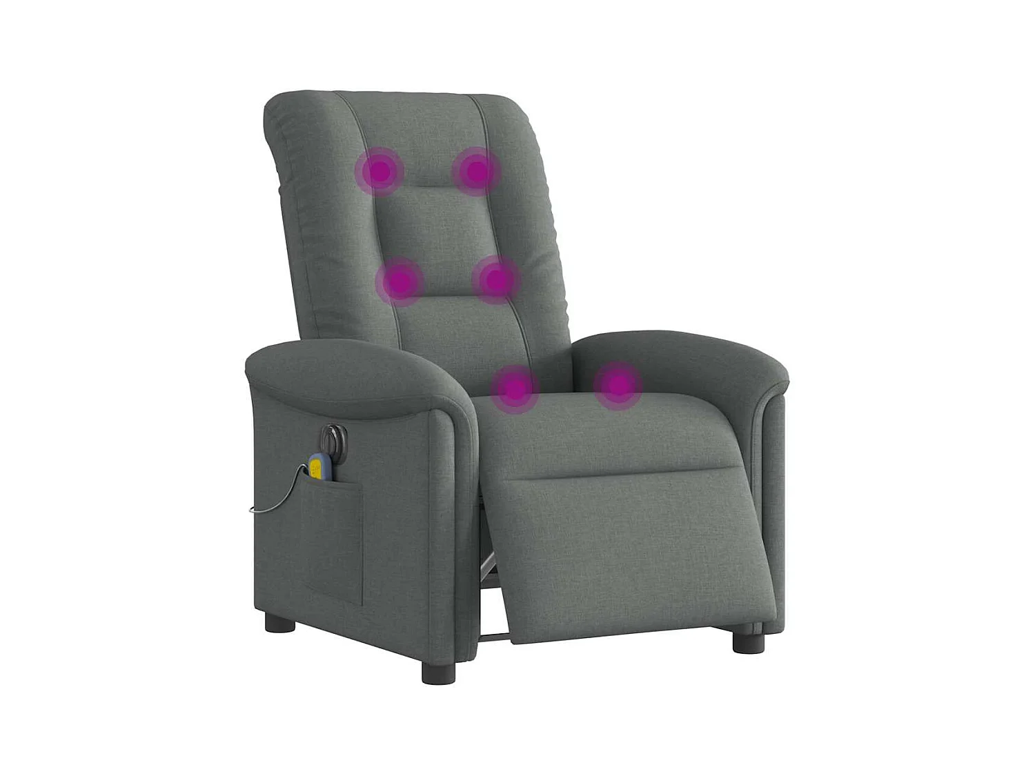 Sillón de relax | Sillón reclinable de masaje eléctrico tela gris oscuro SHL8345