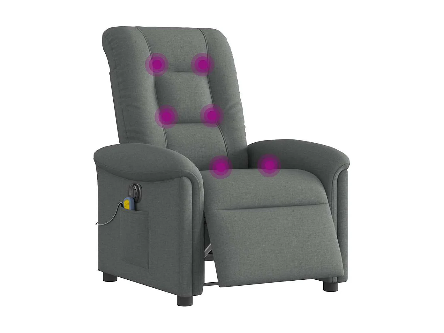 Sillón de relax | Sillón reclinable de masaje eléctrico tela gris oscuro SHL8345