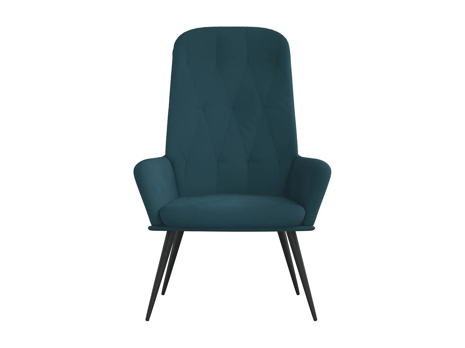 Relaxstoel | Fauteuil fluweel blauw