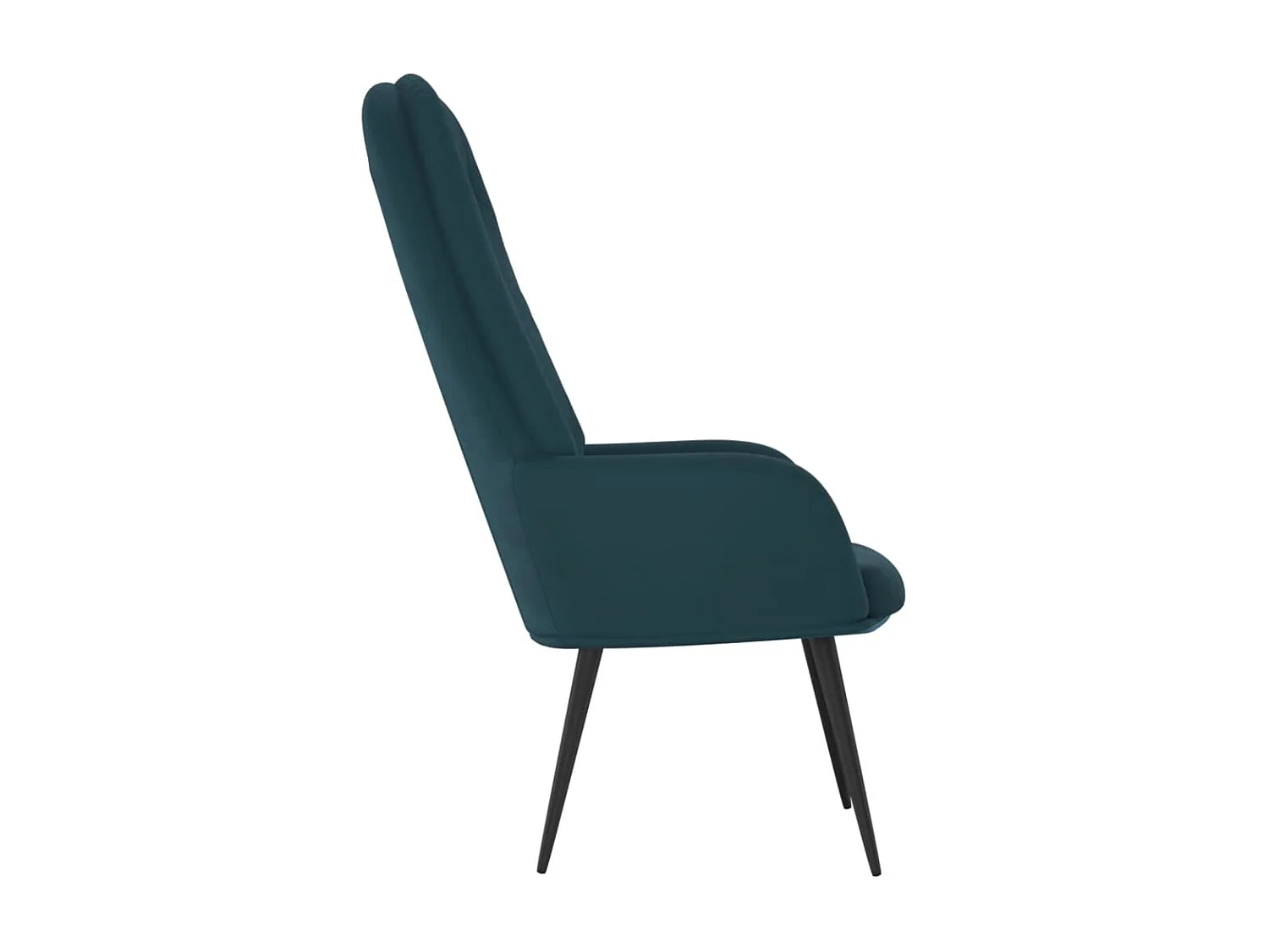 Relaxstoel | Fauteuil fluweel blauw