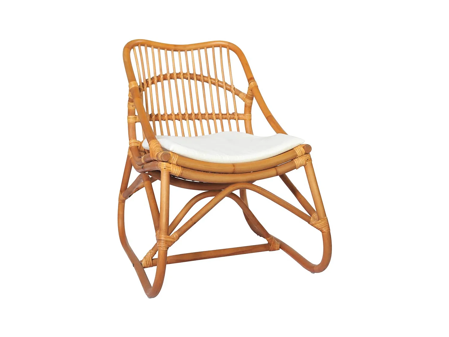 Silla de ratán lino marrón claro SHL8327