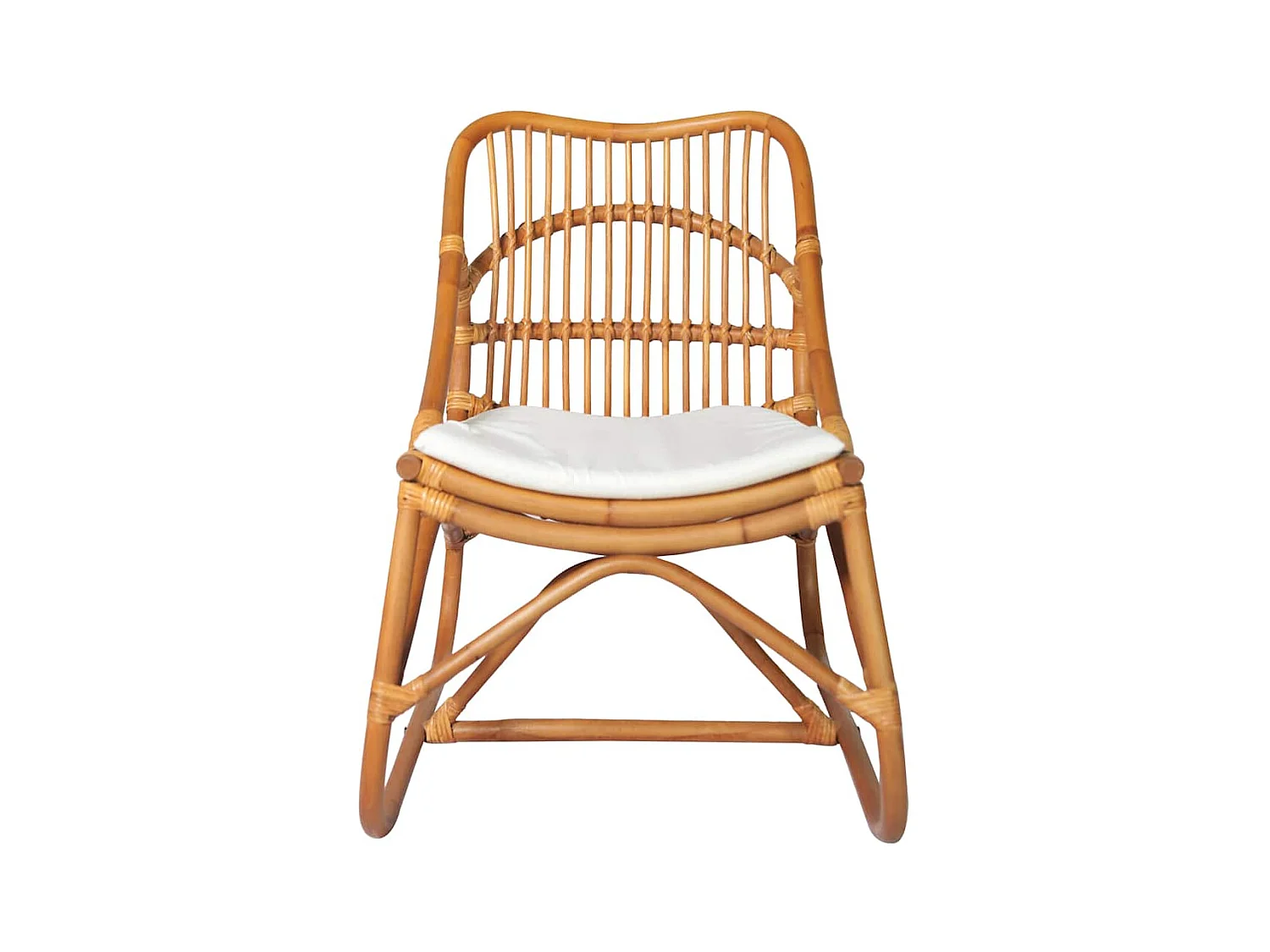 Fauteuil de salon-Chaise en rotin Marron clair Lin SHL2452