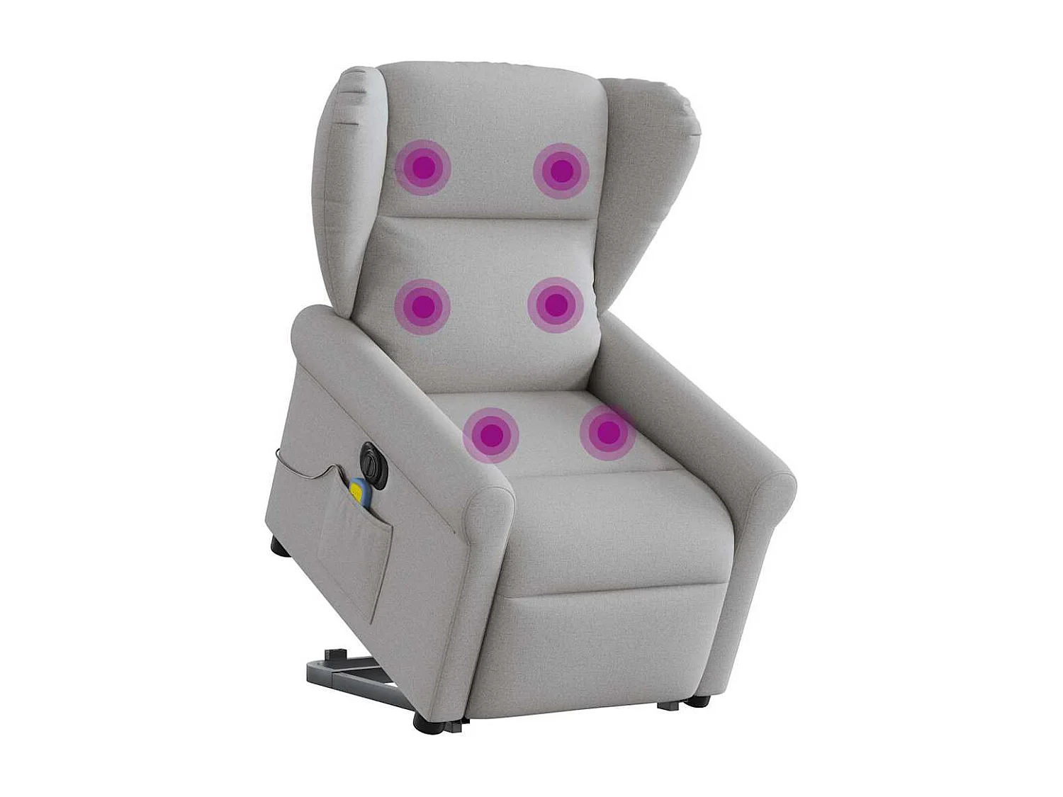 Fauteuil inclinable électrique-Chaise de relax-Fauteuil de Massage gris nuage tissu SHL5260