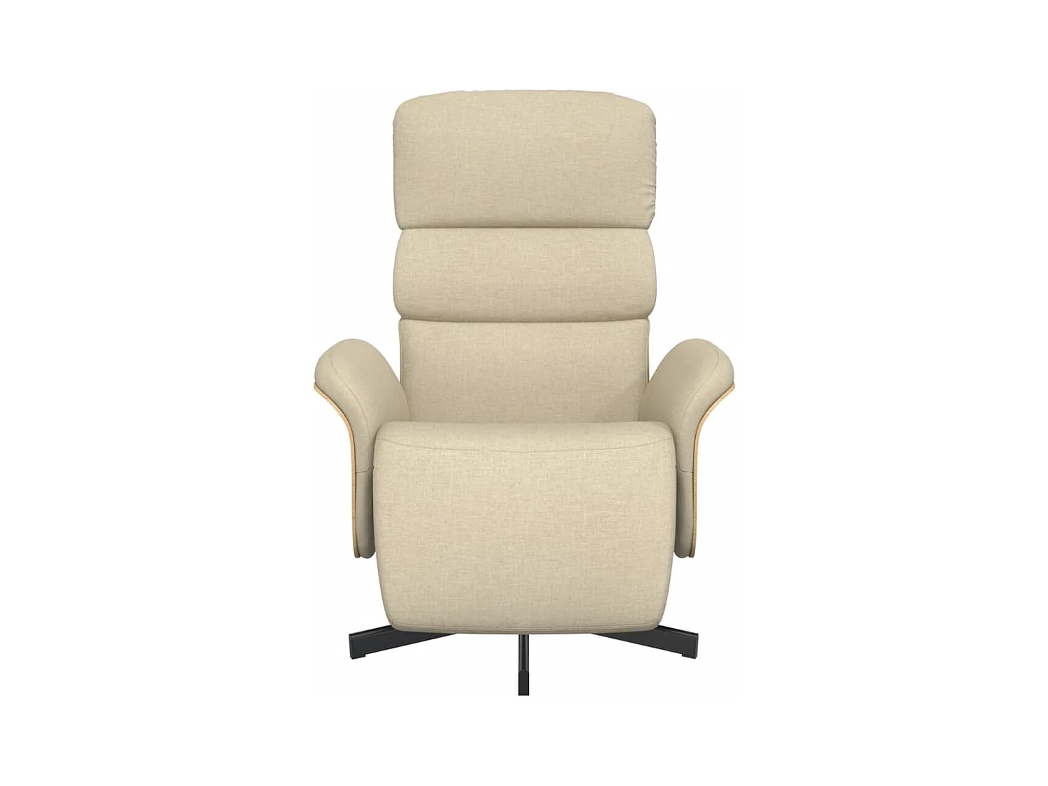 Sillón de relax | Sillón reclinable con reposapiés tela color crema SHL9871