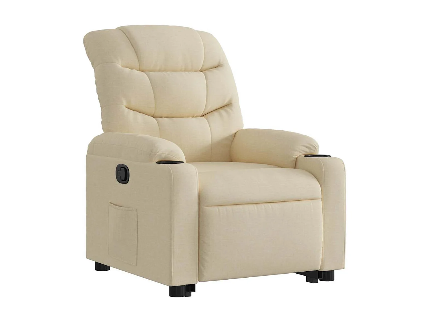 Fauteuil inclinable-Chaise de relax-Fauteuil salon Crème Tissu SHL4314