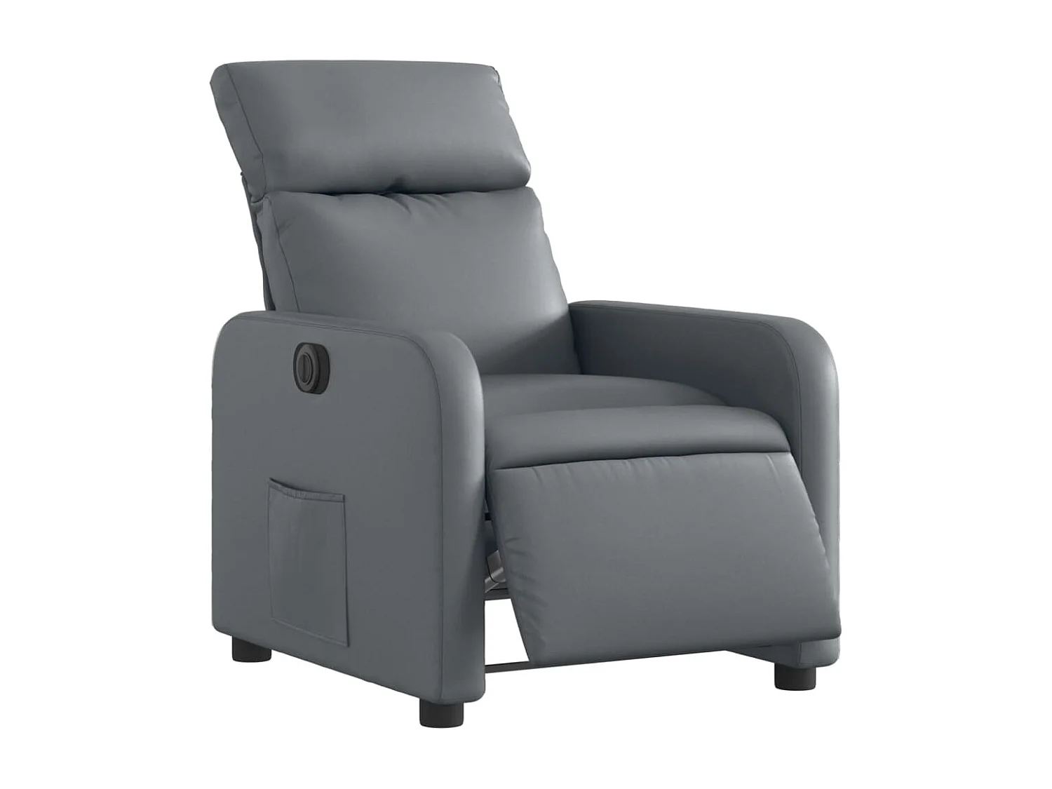 Relaxsessel Elektrisch | Lounge Sessel indoor Grau Kunstleder SHL34614