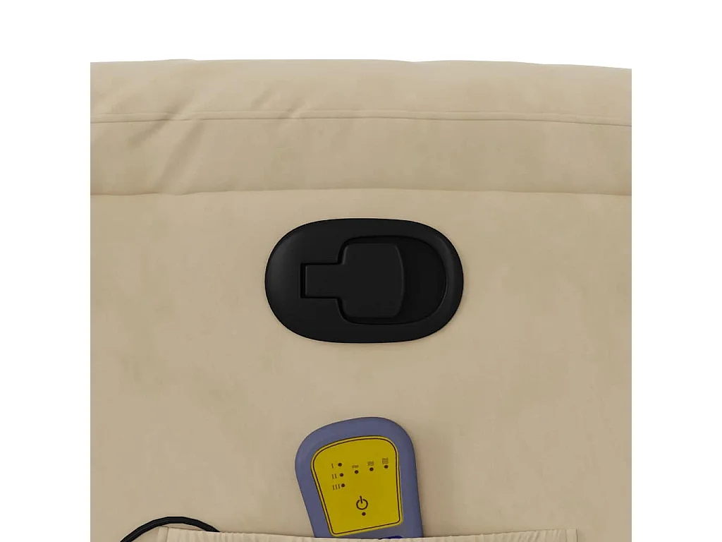Sillón de relax | Sillón reclinable de masaje tela de microfibra color crema SHL9657