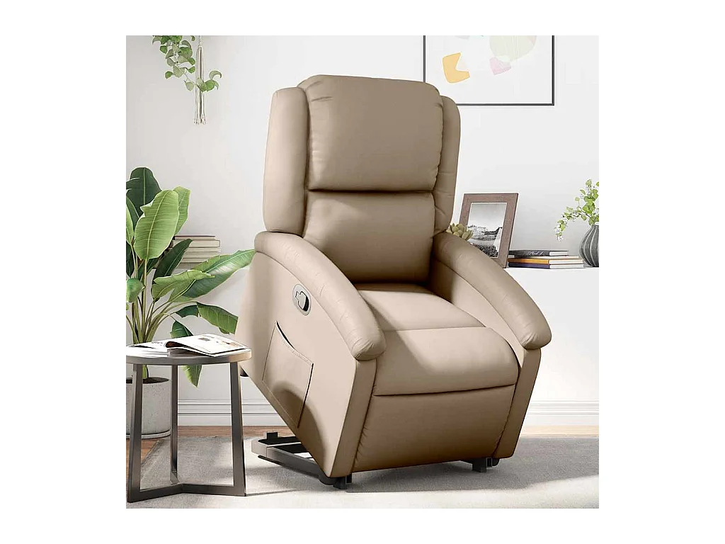 Fauteuil inclinable-Chaise de relax-Fauteuil salon Cappuccino Similicuir SHL1822