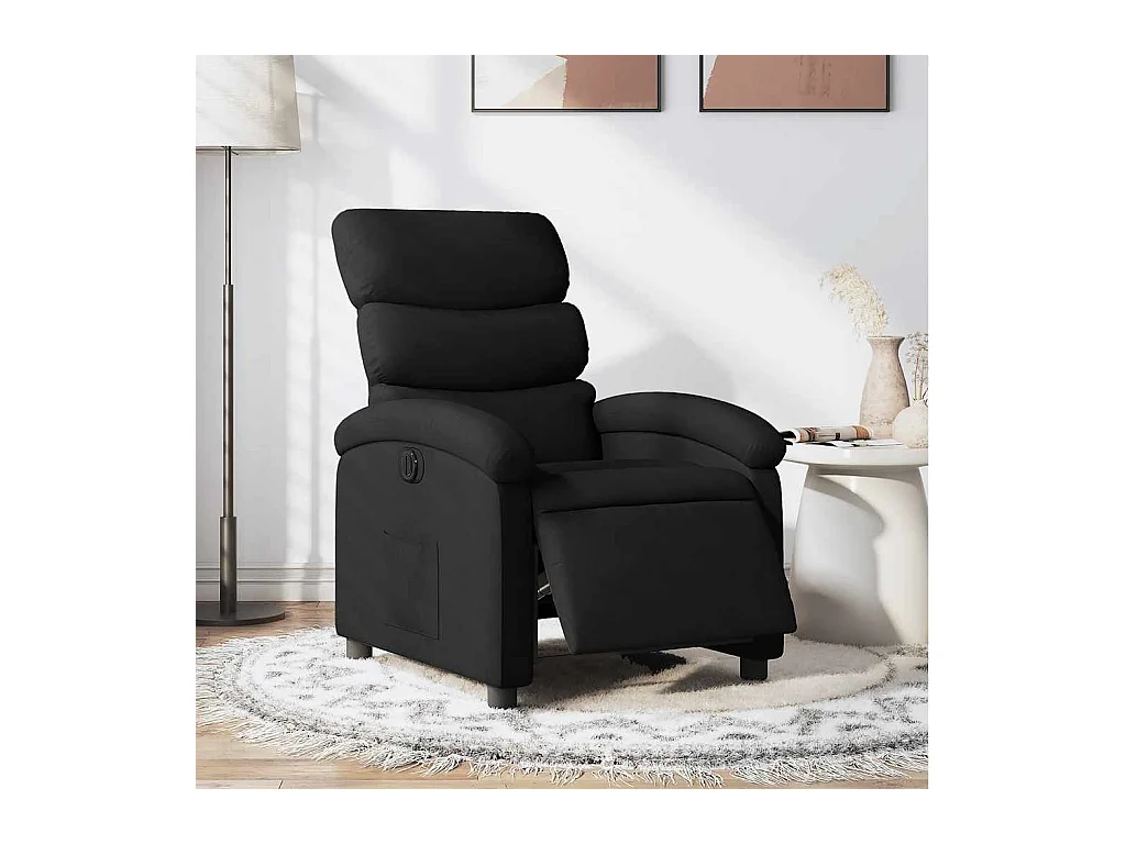 Sillón de relax | Silla | Sillón reclinable eléctrico de tela negro SHL4711