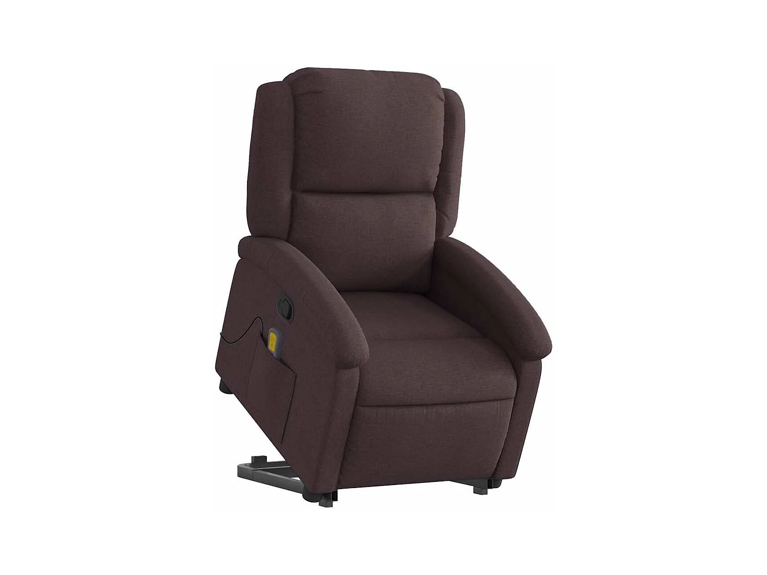 Fauteuil inclinable-Chaise de relax-Fauteuil de Massage Marron foncé Tissu SHL1276