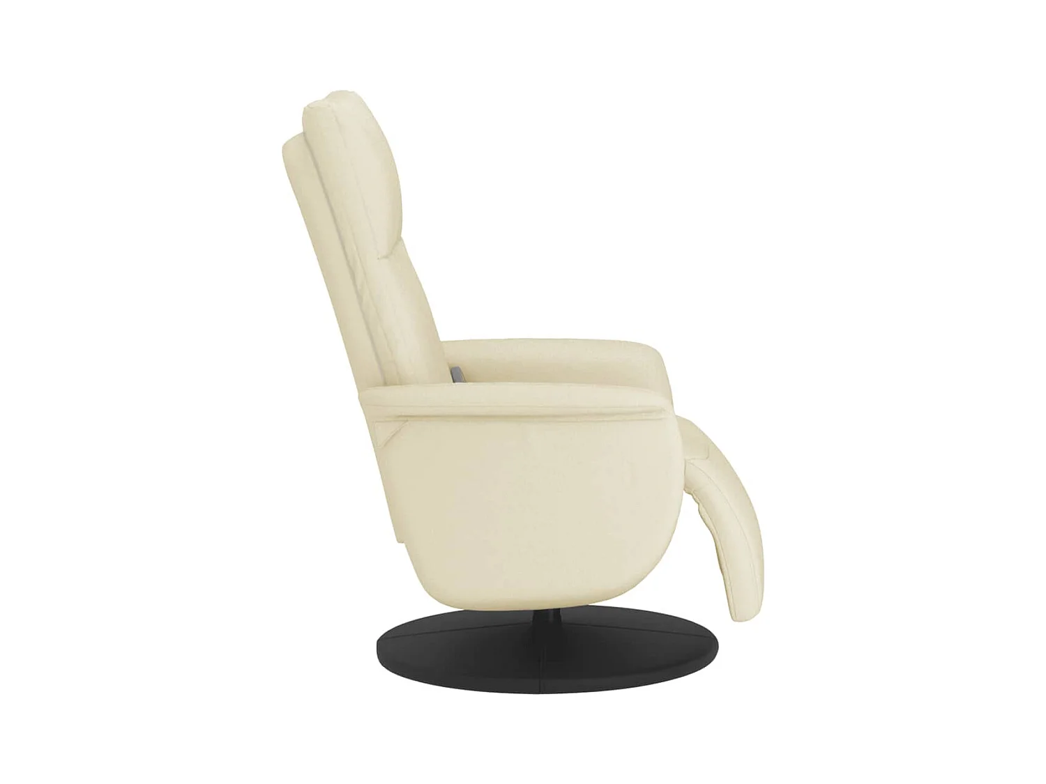 Sillón de relax | Sillón reclinable masaje con reposapiés cuero sintético crema SHL3559