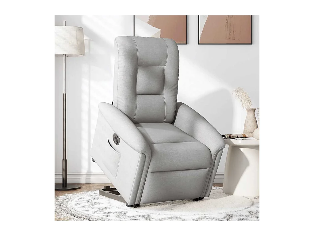 Fauteuil inclinable électrique-Chaise de relax-Fauteuil TV gris nuage tissu SHL2892