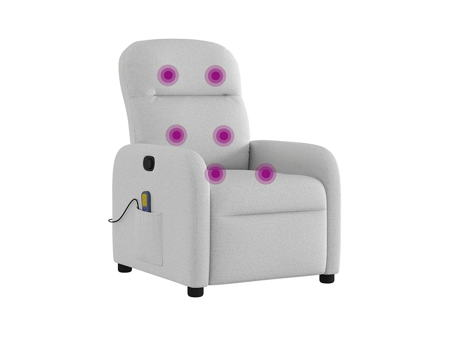 Sillón de salón | Silla | Sillón de masaje reclinable de tela gris nube SHL5610