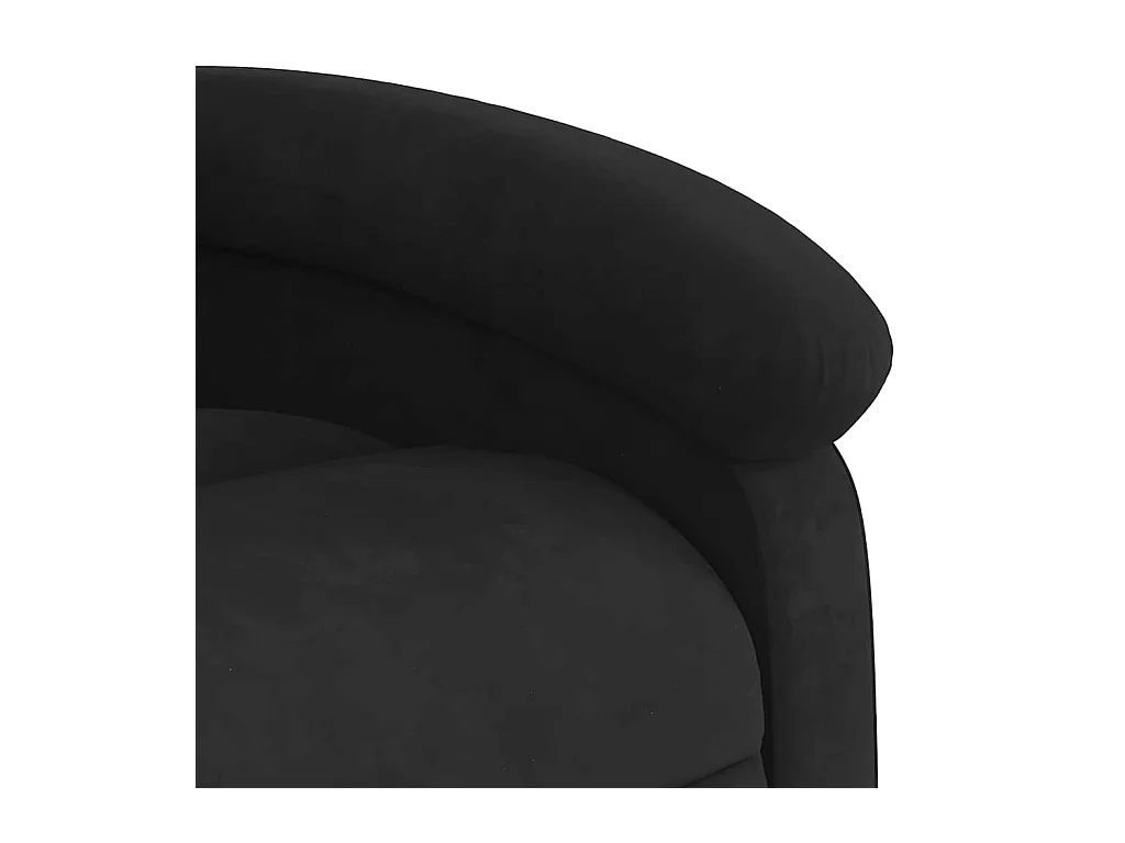 Sillón de relax | Silla | Sillón reclinable elevable terciopelo negro SHL3950